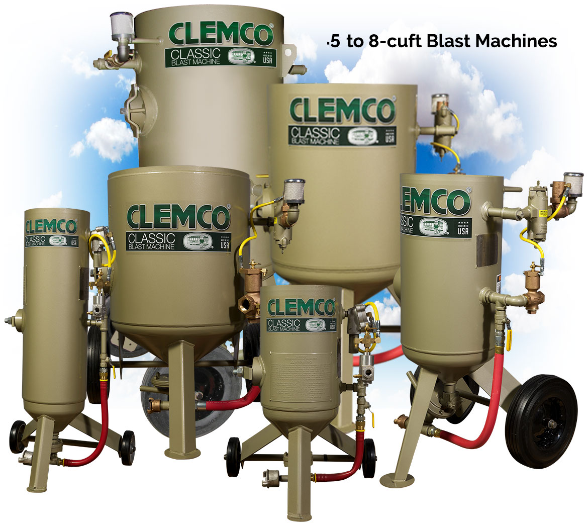 .5 to 8-cuft Blast Machines and Sand blasting machines